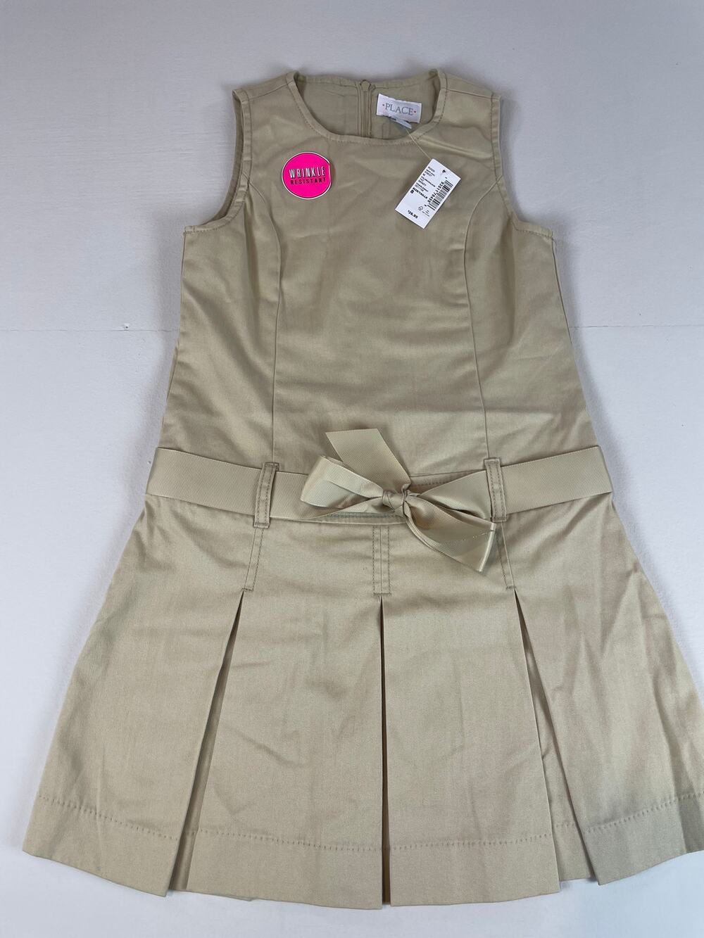 The Children’s Place Sandy Tan Sleeveless Jumper Dress Size 8 New With Tag - Picture 1 of 4